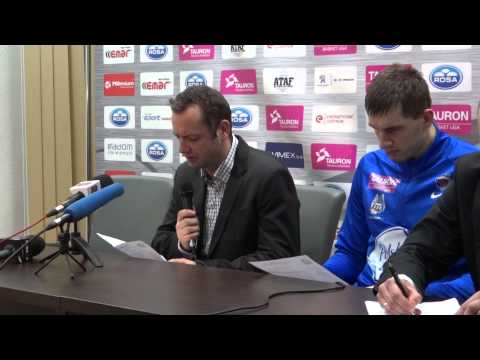 Konferencja prasowa zespołu Polski Cukier Toruń po meczu z Rosą Radom