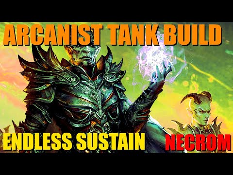 ESO Arcanist Tank Build - INSANE sustain, never run out of resources! BEST group support setup!