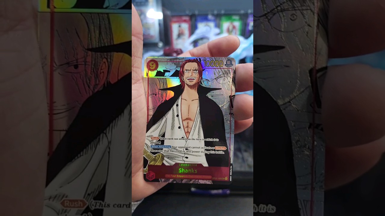 I pulled the best card in One piece card game op01! #anime #manga #shanks #onepiece #shorts