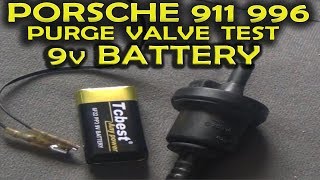 Porsche 911 vapor purge canister valve test