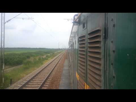 661-243 Train Driver's view: railroad in Serbia from Batajnica to Nova Pazove - SERBIAN RAILWAYS