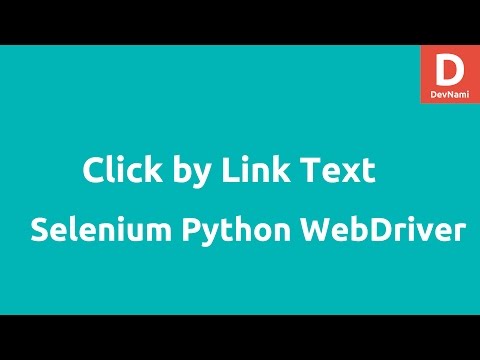Python Selenium Webdriver Click by link text