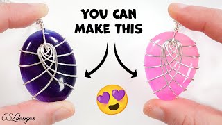 Easier than it looks 😃 ⎮ Pipa knot inspired wirework cabochon tutorial
