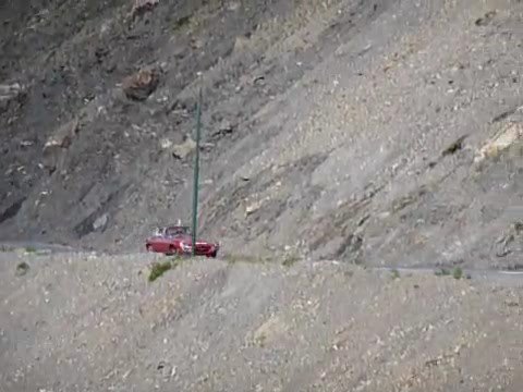 Jaguar E Type on the Col de Telegraphe
