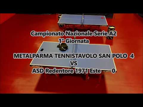 Serie A2 2017/18, 1° Giornata - Metalparma Tennistavolo S. Polo vs Redentore Este (4-0)