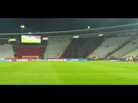 Red Star Belgrade fans greet their guests from Germany |  Germans, our friends through the centuries