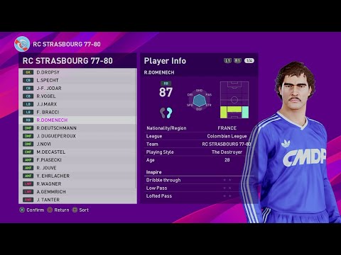 eFootball PES 2020: Strasbourg 1977-1980 Classic - "Glorious years"