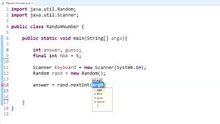 Java Programming Tutorial - 10 - Random Number Generator - Number Guessing Game