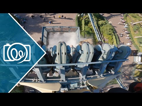 Baron 1898 (Dive Coaster) @ Efteling 2022 - 4K Onride / POV Video (Last Row)