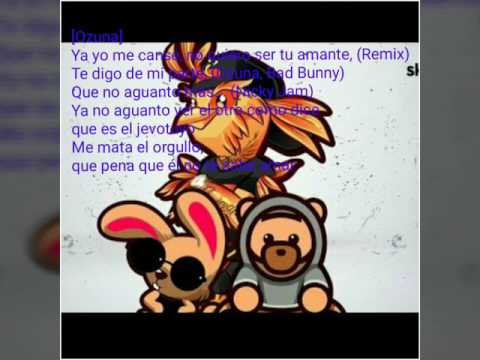 El Amante remix letra  - nicky jam , bad bunny & ozuna