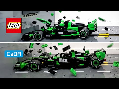 LEGO vs CaDA F1 KICK SAUBER C44 100MPH Crash: Which Brand will survive?