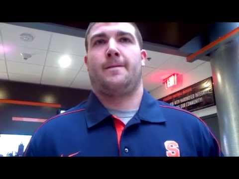 Dan Tortora with Robert Welsh, Syracuse Orange Defensive End