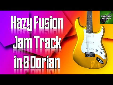 Hazy Fusion Jam Track in B Dorian 🎸 Guitar Backing Track