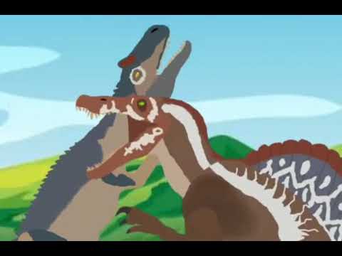 ALLOSAURUS VS. SPINOSAURUS | DINOSAUR FIGHT TEASER | DRAWING CARTOONS 2