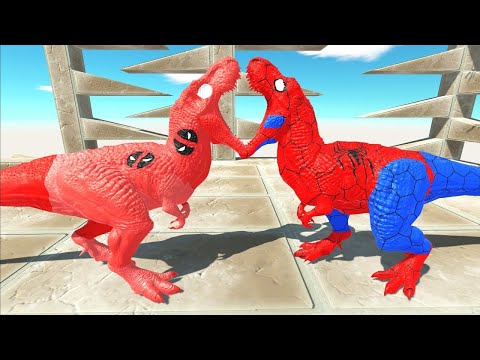 Deadpool T-REX vs Spiderman Dinosaur Hunting Found Jurassic World Evolution Death Run Champions Race