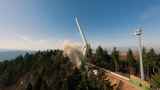 Windrad wurde gesprengt - Startschuss für Roßkopf Repowering