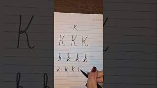 Letra Cursiva K #educativo #caligrafia #letracursiva #escola #atividadepedagógica #alfabetização