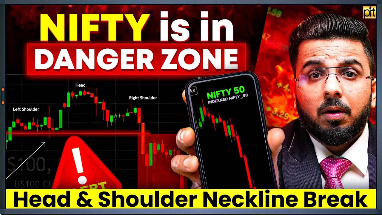 Nifty is in Danger Zone⚠️|  Head & Shoulder Neckline Break