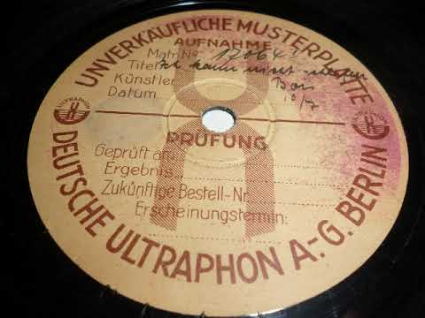 Ultraphon Musterplatte, Curt Bois, Ich kann nicht schlafen, 1930