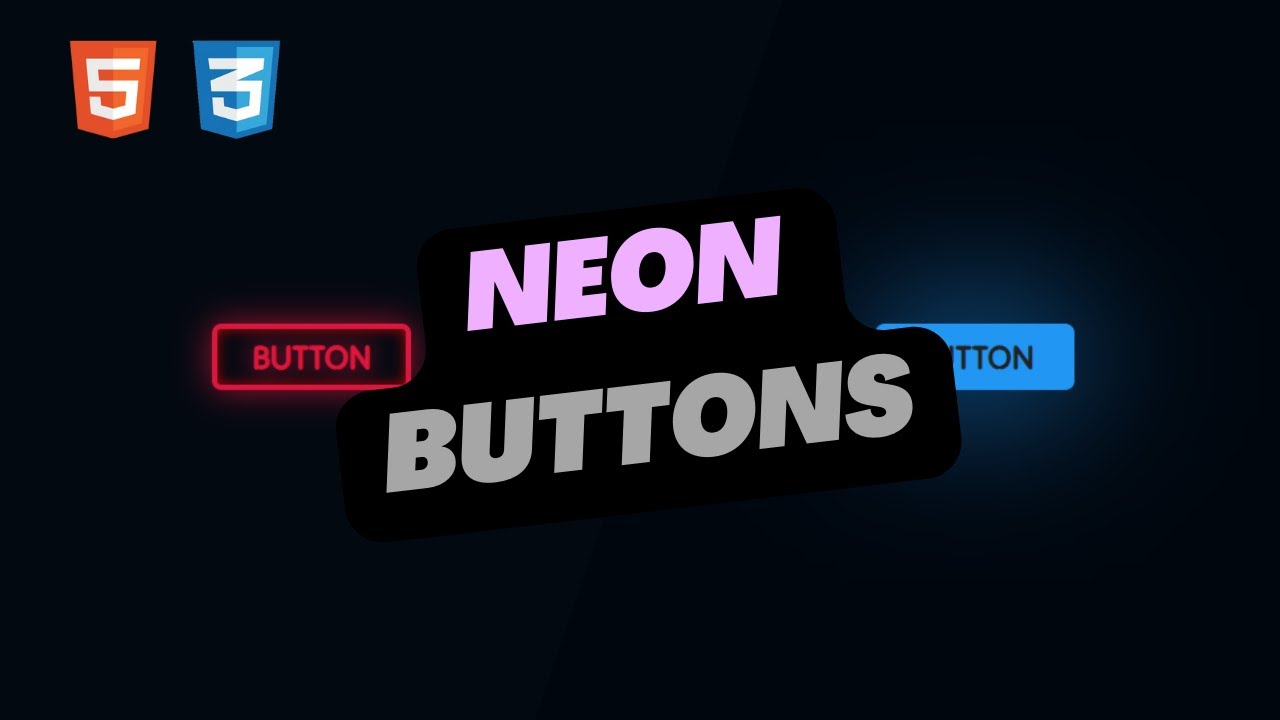 Neon Button Glow Effect on hover | Only #HTML & #CSS
