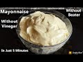 Mayonnaise in 5 minutes | Without Vinegar | Homemade