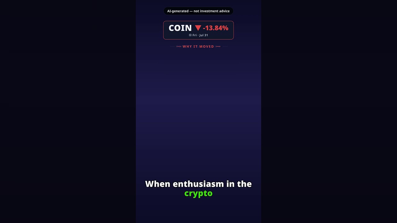 ¿Por qué cae con fuerza la acción de Coinbase hoy? COIN -13.84%