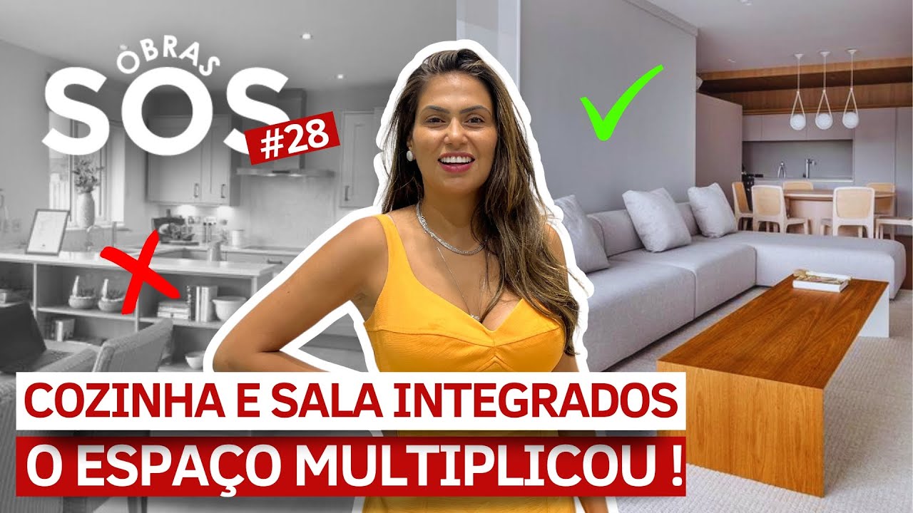 AS MELHORES IDÉIAS PARA SALA E COZINHA INTEGRADAS! S.O.S OBRAS #28 • LARISSA REIS ARQUITETURA