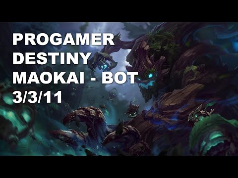 Progamer Destiny Bot Maokai vs Aphelios - KR Challenger Rank Game