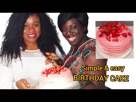 I Made a Simple BIRTHDAY CAKE With MAGRAHEB'S WIFE "AFIA"