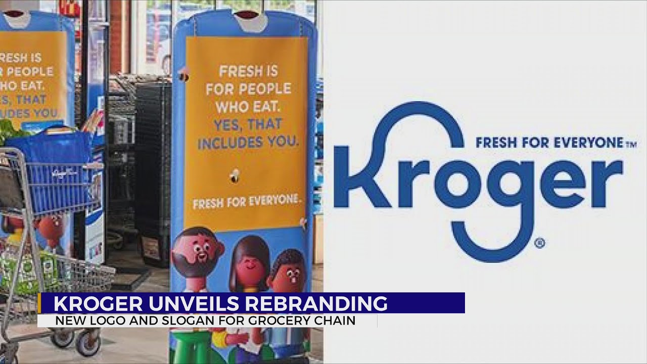 Kroger unveils new logo and slogan for grocery chain