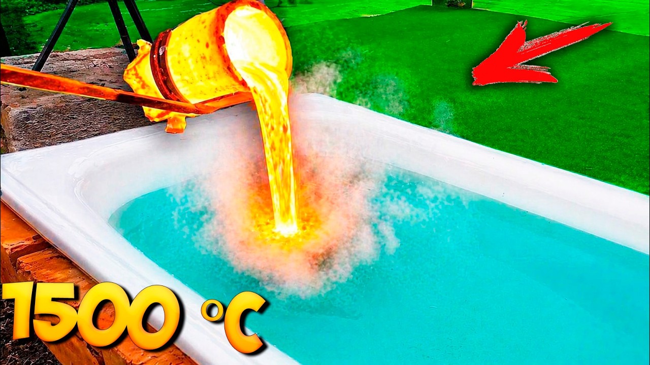 ЭКСПЕРИМЕНТ: РАСКАЛЕННАЯ ЛАВА vs БАССЕЙН