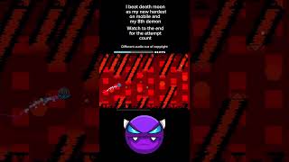 I beat death moon #gd #geometrydash #demonlevel