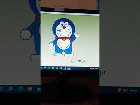 Doremon Created With Python Languagepythonprogramming Cartooncreation Codingart