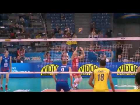 SRB VS BRA | FINAL | ATTACK ON A  TRIBLE BLOCK | WORLD LEAGUE 2016 | VOLLEYBALL