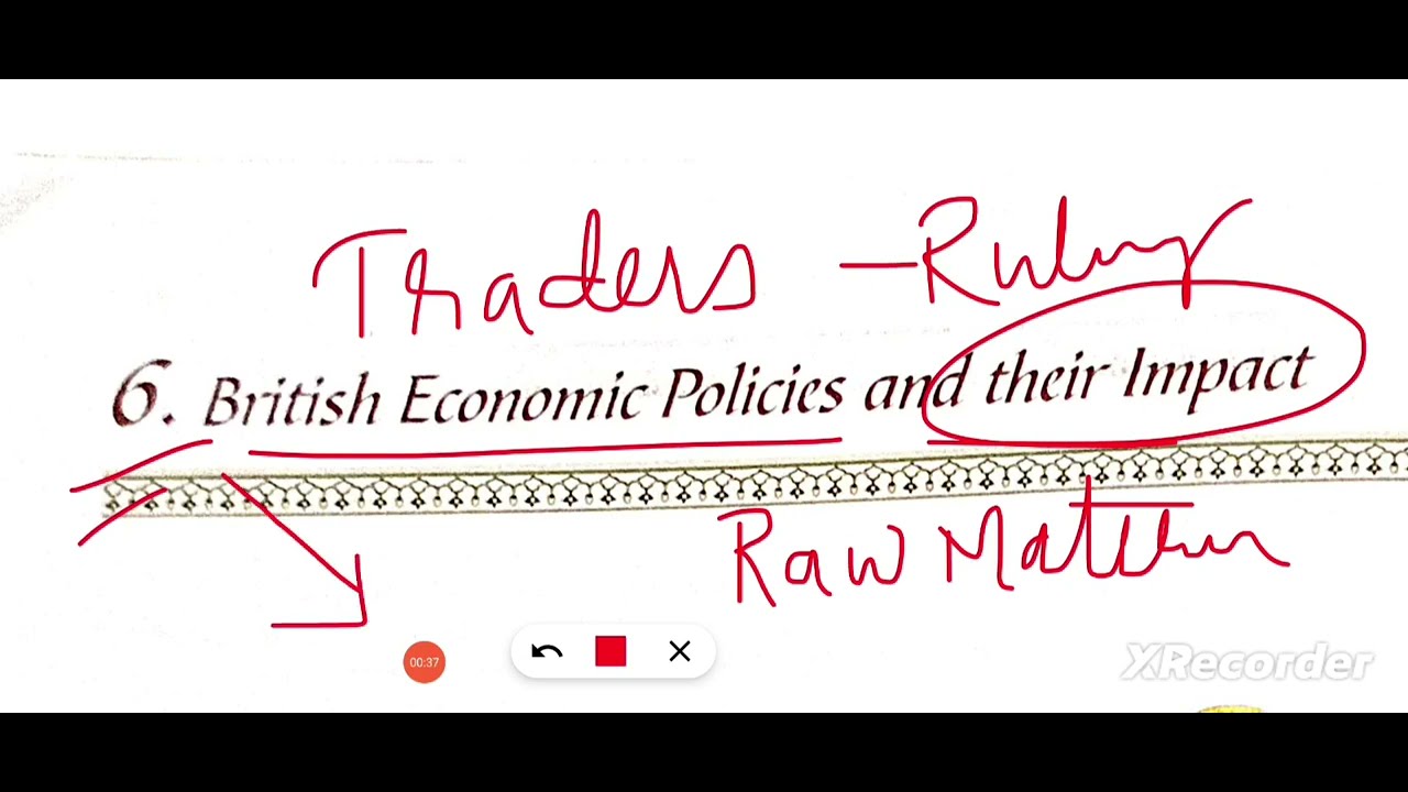 ICSE class 8 history chapter 6 British economic policies and their impact