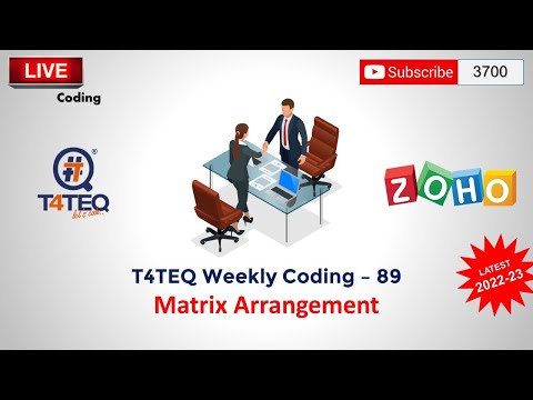 TWC - 89 - ZOHO INTERVIEW QUESTIONS - Matrix Arrangement