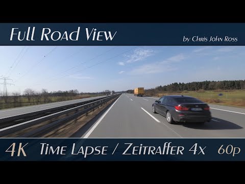Autobahn (A1), Germany: Hamburg - Bremen - 4x Time Lapse (Zeitraffer) - 4K (UHD/2160p/60p)