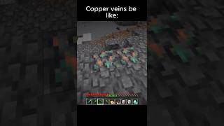Copper veins be like: #shorts #minecraft