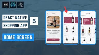 React Native Wine Shop App #5 - Home Page