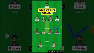 india vs australia 3rd odi dream11 prediction,ind vs aus dream11,india vs aus dream11 team, 3rd odi