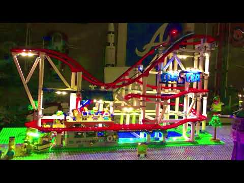 LEGO creator Roller Coaster (10261) with Light My Bricks kit