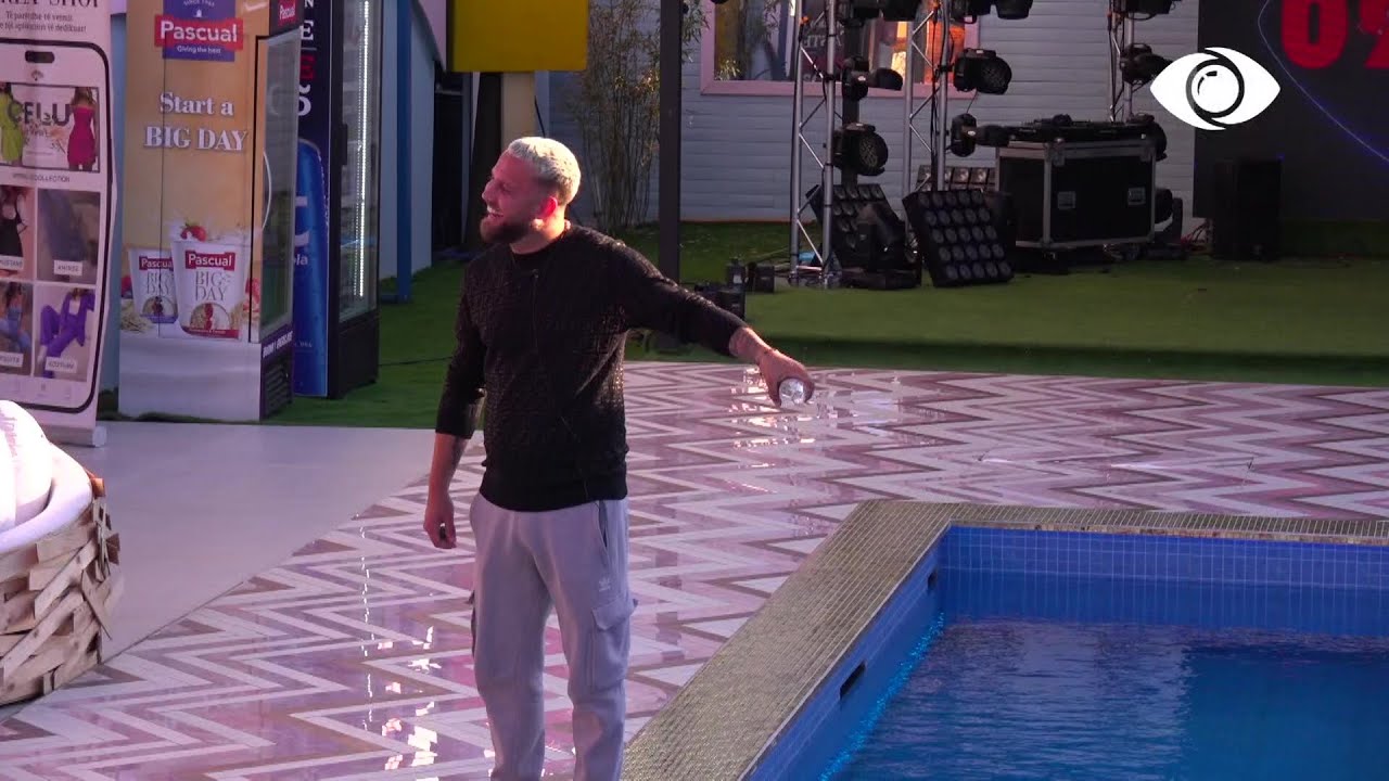 Luizi provokon banorët në sfidë, derdh ujë në pishinë