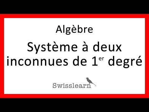 comment poser une equation a 2 inconnues