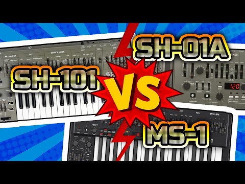 Behringer MS-1 vs. Roland SH-101 vs. SH-01a Sound Demo (No Talking)