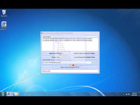MS Word Export To Multiple RTF Files Software