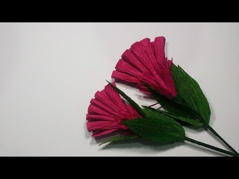 DIY: Cockscomb Crepe Paper Flower Making !! Cockscomb Flower make Step by step ..