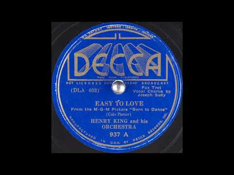 Henry King & his orchestra - Easy to Love (1936)
