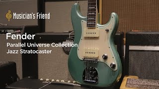 Video thumbnail for Fender Parallel Universe Jazz Stratocaster - Winter NAMM 2020 by Musician's Friend