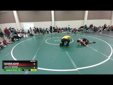 89-99 Lbs Round 1 - Zaylyn Woods, Texas Elite Wrestling Club Vs Eleanor Adams, Best Trained Wrestl