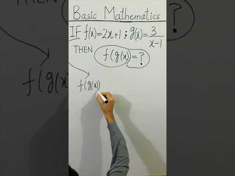 😳 CLEAN BASIC MATHEMATICS If f(X)=2X+1;g(X)=3/X-1 Then f(g(X))=? #Shorts